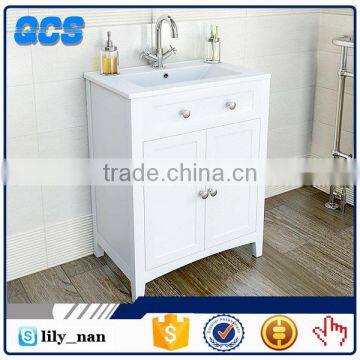 Rectangle white ceramic vanity cabinet wash sink