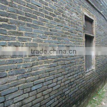 dark grey terracotta bricks wall