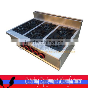 Commercial Table Gas Cooker Ranges Wit 6-burner ZML-6T