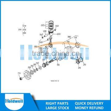 Holdwell 1G790-03312 head gasket diesel engine v2203 kubota engine parts