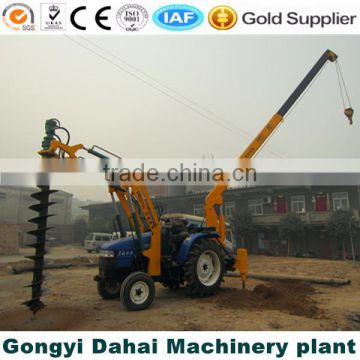 tractor mounted crane to plant poles