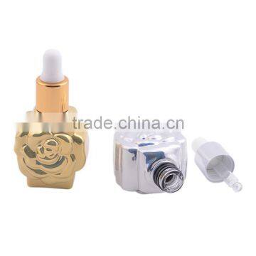 MUB 14ml Rose Shape Perfume Bottle; Easy Taking Glass Dropper Bottle;UV Gel Polish Bottle photo-5