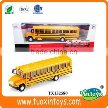 double-decker scale school diecast bus model toy