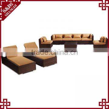 Fashion leisure outdoor best rattan sofa set designs and prices