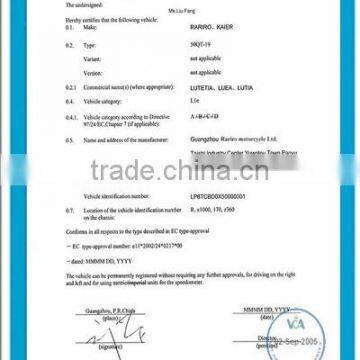 EEC approved  scooter 50QT-19