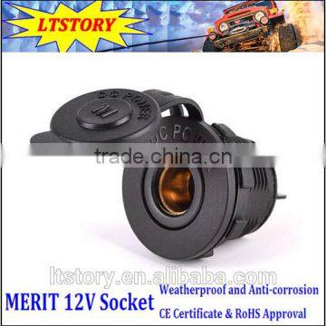 Black color car Merit socket12V Power Socket Black cooler