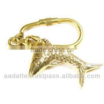 Solid Brass Marine Fish Nautical Key chain Nautical Keychain