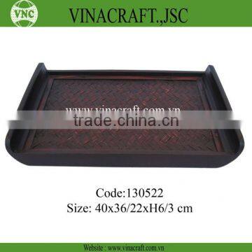 Brown bamboo tea tray