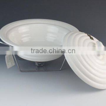 White Porcelain Casserole With Iron Rack photo-6