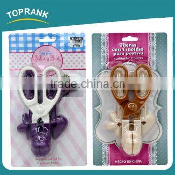 Toprank BSCI Factory New Design Scissors Shape Cake Mould Multifunction Cake Mold Bakeware Cake Mold Cooking Cutter