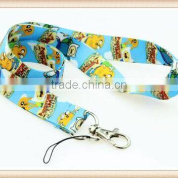 HOT Adventure Time Blue Neck Lanyard Strap Cell Mobile Phone ID Card Key chain