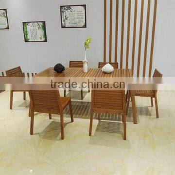 Modern bamboo dining table and chairs for living room