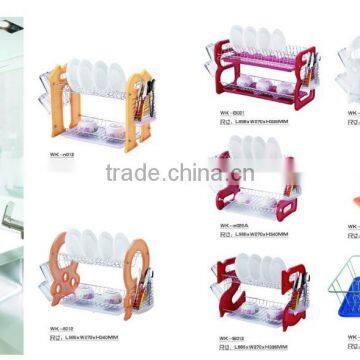 2 Layer Wooden Dish Rack With Wood Handle for Kitchen photo-2