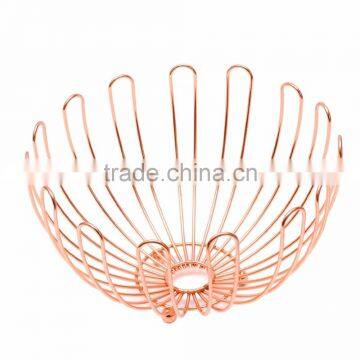 Rose Gold Copper Fruit Basket Fruit Bowl photo-2