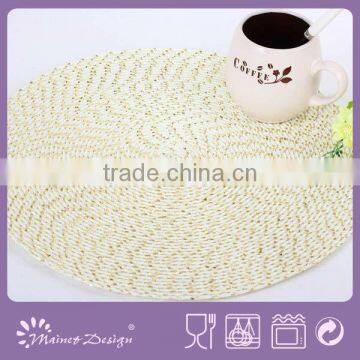 Woven Round Plastic Place mats/eco Place mats/Promotional Place mats