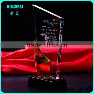 Newest crystal trophy for teachers day gifts,custom crystal award factory