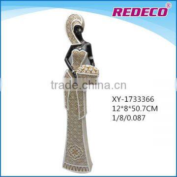 2017 New arrival african woman statue for home decor