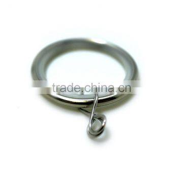 Metal Silent Curtain Rod Ring With Loose Eyelet ID35mm/OD42mm Brushed Nickel Plated photo-4