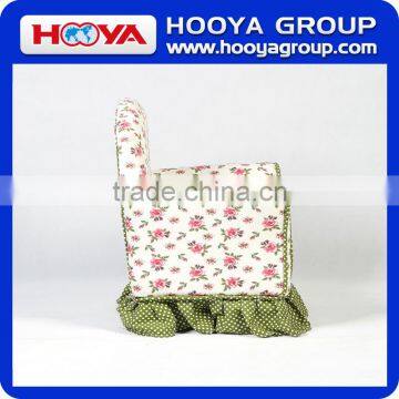 Farmhouse Style Kids Sofa,flower +green Bottom White Dots Cushion,W61cm* D43cm* H48cm,canvas+sponge+crude Wood photo-2