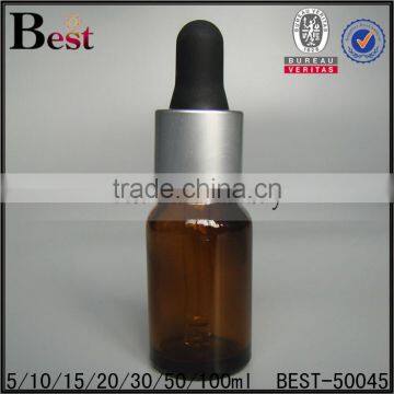 Hot Products Essential Oil Silver Aluminum Dropper Bottle Different Size Orange Rubber Amber Glass Dropper Bottle Cost Price photo-4