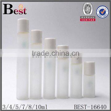Hot Products Cosmetics Beautiful Fancy Frosted 10 ml Roll on Bottle High Quality Tube Glass Perfume Roll Bottle China Suppliers photo-3
