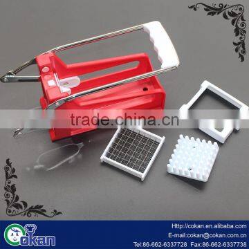 Kitchen Tool French Fry Potato Cutter With Round Bottom for Easy Slicing, 2 Blades photo-5