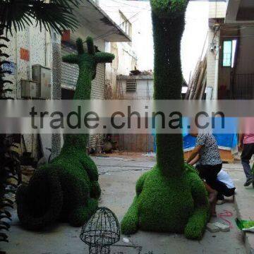 Artificial Wire Grass Animal Topiary Tall Plastic Giraffe photo-2
