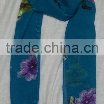 Polyester Flower Printed Stoles