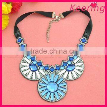 Hot fix rhinestone fashion neckline necklace for garment WNL-1388