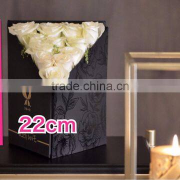 Classical black customized flower box folding style to save shipping cost