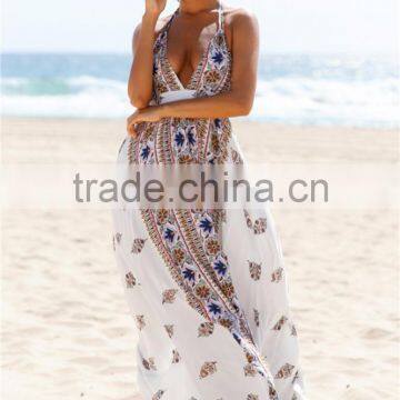 Latest Printing Design New in Summer Sunshine Maxi Dress Women Sexy photo-2