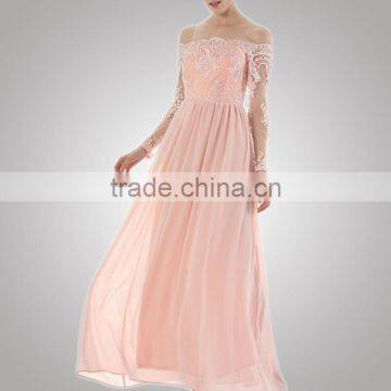 Latest Design Fashionable Preppy Style Evening Dress Long Sleeve Women For Youth photo-2