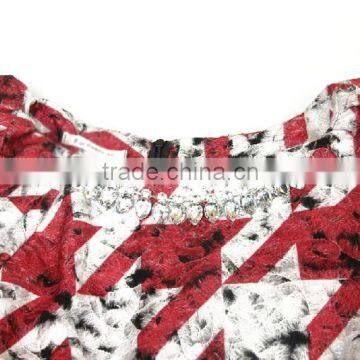 Fashion Jarquard Crochet Ruffle Bottom Long Sleeves High Quality Direct Manufacturer Ladies Blouse Hot Style photo-4
