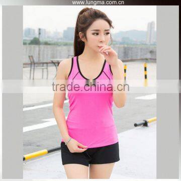 Latest Design Sports Crop Top Ladies Tank Top Women Running Vest Workout Tank Top photo-2