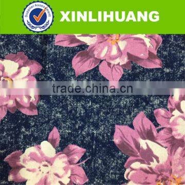 Cheap Price Customized Flower 9oz Stretch Denim Print Fabric photo-3