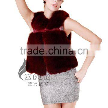 CX-G-B-115C European Fashion Genuine Fox Fur Vest photo-2