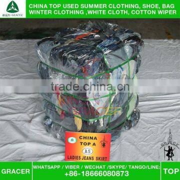Made In China Stock Bales Of Ladies Jeans Skirt Wholesale Used Clothing photo-5