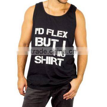 Customize 100% Cotton Loose Tank Tops Men