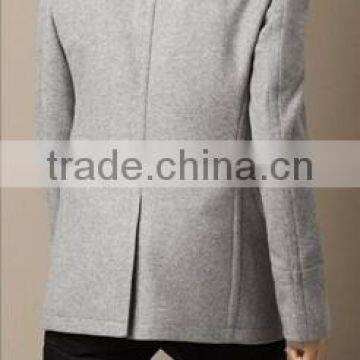 2014 Men Coat Offwhite Color Wool Fabric photo-3