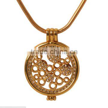Artificial Jewellery Round Hollow Alloy Rainbow Coin Necklace photo-3