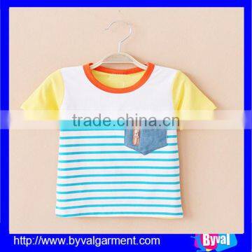 OEM Wholesale Summer Pocket Stripe Kid Shirt Pattern photo-2