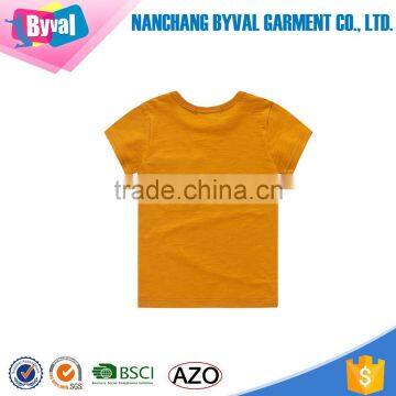 Wholesale Kids Summer Right Side Pocket Blank Cotton T-shirt photo-3