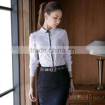 Ladies's Blouses Top Formal Woman Business Office Long Sleeve Slim Shirt photo-6