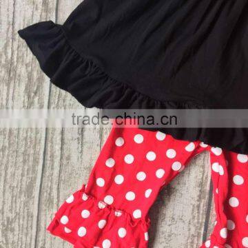 Girls Summer Outfits Children Back to School Clothing Girls Apple Dress With Red White Polka Dot Capri Pants With Accessories photo-5