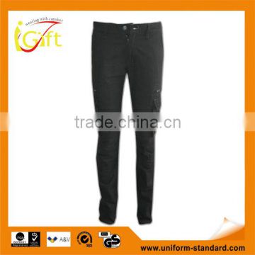 skinny fit ladies dark color slim cargo pants