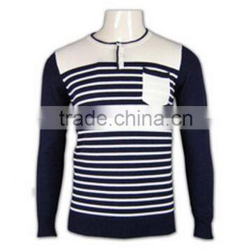 ISO9001/BSCI Manufature Round Neck Striped Acrylic Cardigan Sweaters photo-4