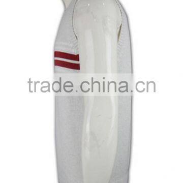 ISO9001/BSCI Manufature High Quality Light Grey Stylish Striped Knitted Vest photo-3