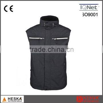 OEM melange color waterproof mens worker vest jacket