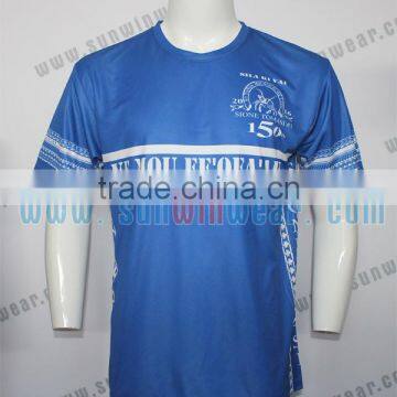 Custom Made Wholesale Sublimation 100%Polyester Men's Mesh T shirt