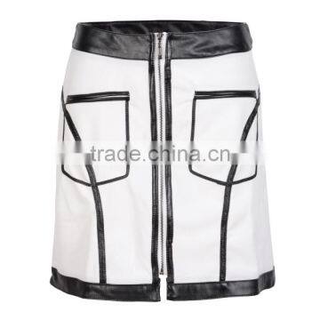 2017 Elegant fashion oem high waist fomal women latest lady a line skirt